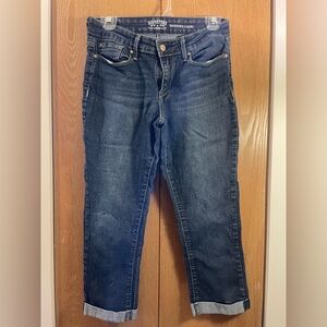 Signature by Levi Strauss Dark Blue Capri Length Jeans